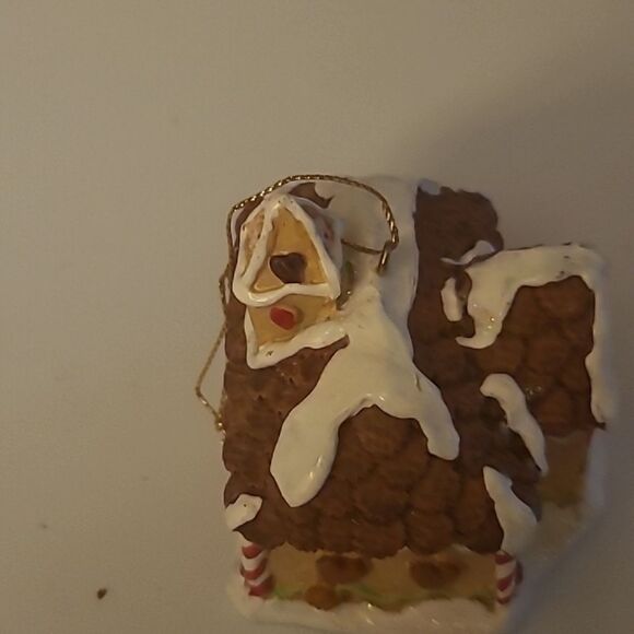 Ceramic Gingerbread House  Ornament - Picture 2 of 6